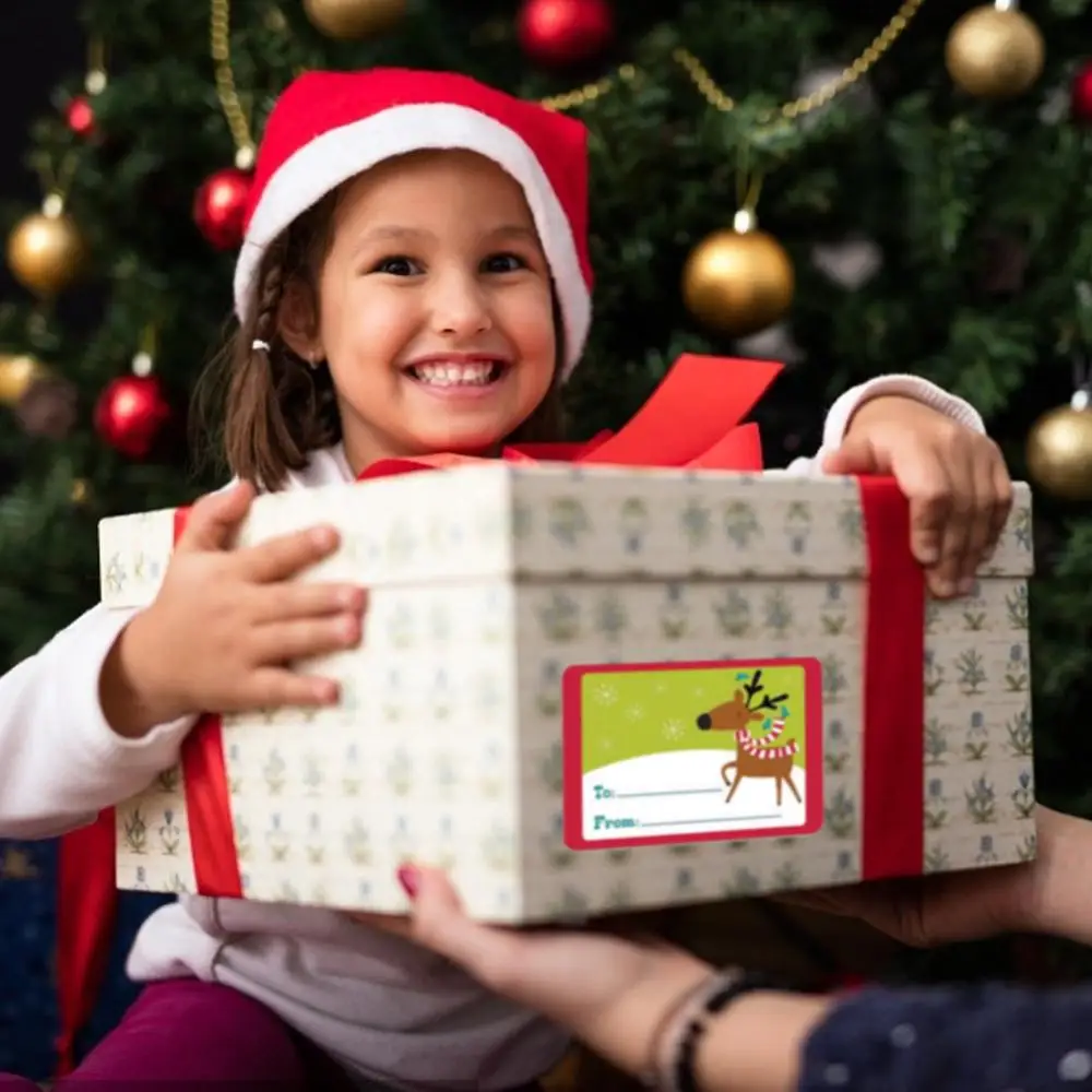 

New 500PCS/2.5-3.8cm Xmas Sticker Personalized Design Your Label Gift Box Birthday Party Seal Sticker Self-adhesive 45P