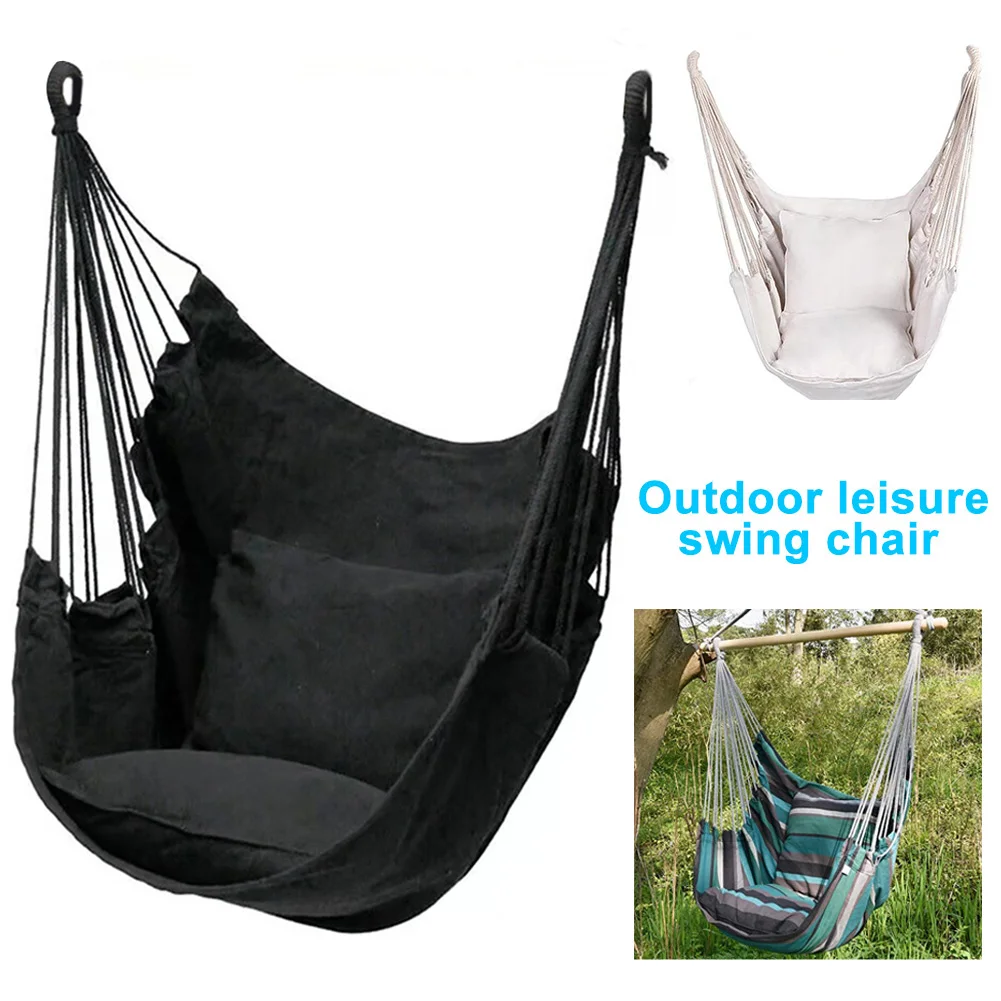 

Портативная мебель-качели для дома и сада, для путешествий, кемпинга, спальни, холщовые, для отдыха в помещении, с подушкой, подвесной гамак, ...