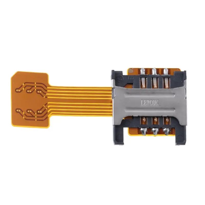 

Hybrid Double Dual SIM Card Adapter for android Phone Extender Nano Mic R91A