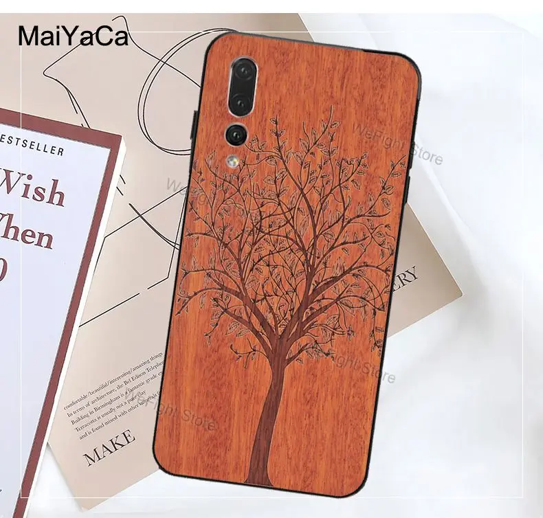 Чехол MaiYaCa с принтом животных из натурального бамбука и дерева для Huawei Honor 7A Pro 7C 10i