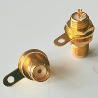 1x pcs high quality rf connector socket sma female jack o ring bulkhead panel nut handle solder coaxial brass