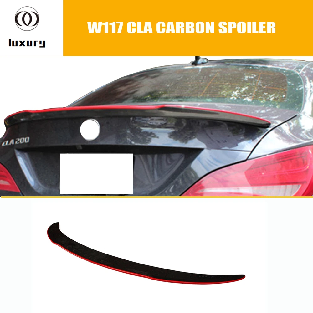 C117 Red Line FD Style Carbon Fiber Rear Trunk Spoiler for Benz W117 Cla180 Cla200 Cla220 Cla260 Cla45 Amg 13 - 18