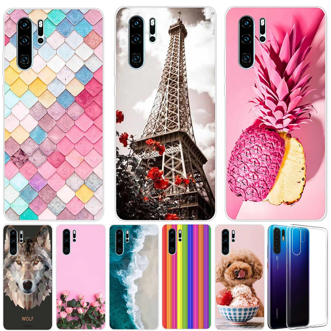 Чехол для huawei P30 Lite силиконовый чехол телефона Pro прозрачный P 30 |