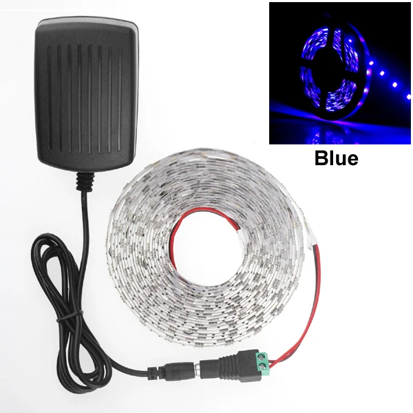 Blue SMD 5050 светодиодные полосы водонепроницаемый теплый белый красный синий Epistar 60 светодиодов/м Ambilight Подсветка Водонепроницаемый 12 В светодиодные полосы дистанционного управления - Испускаемый цвет: Blue