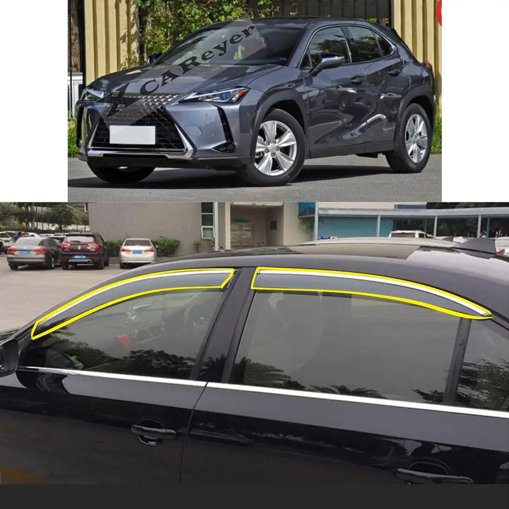 

Car Body Styling Sticker Protector Plastic Window Glass Wind Visor Rain/Sun Smoke Guard Vent Parts For LEXUS UX 2019-2022
