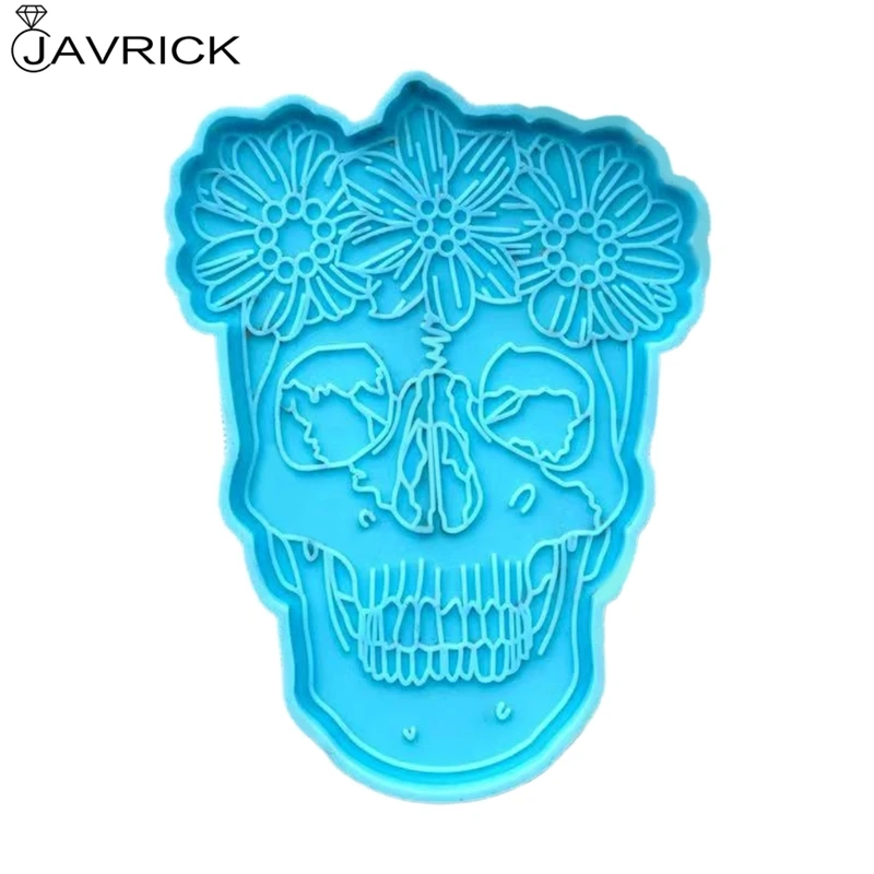 

Female Skull Coaster Epoxy Resin Mold Cup Mat Casting Silicone Mould DIY Crafts Jewelry Placement Plate Decoration Mold