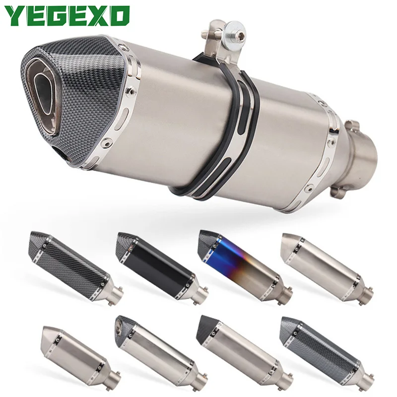 

51MM Motorcycle Exhaust Escape Moto Motocross Muffler For YAMAHA xt1200z super tenere farol r1 2007 2008 ybr 125 parts wr250f