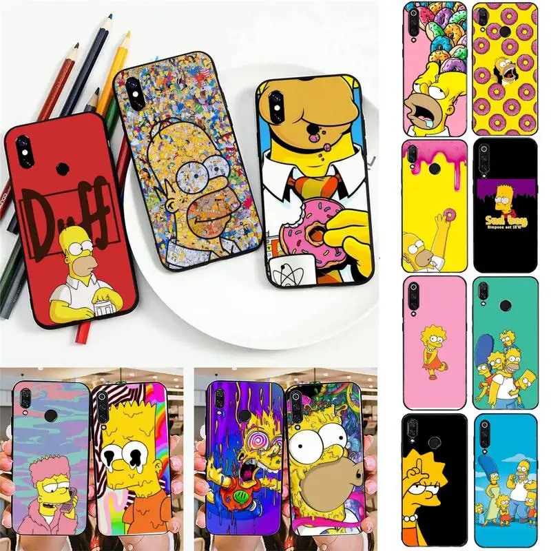 

Cartoon Sim Boy Pons Phone Case For Redmi 5 S2 K30pro Fundas for Redmi 8 7 7A note 5 5A Capa