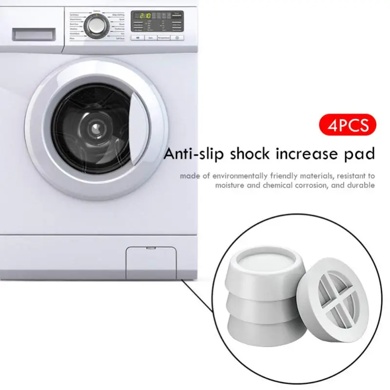 4Pcs Anti Vibration Pads Washing Machine Feet Mat Rubber Legs Slipstop Noise-reducing Furniture Lifting Foot Base Stand | Строительство