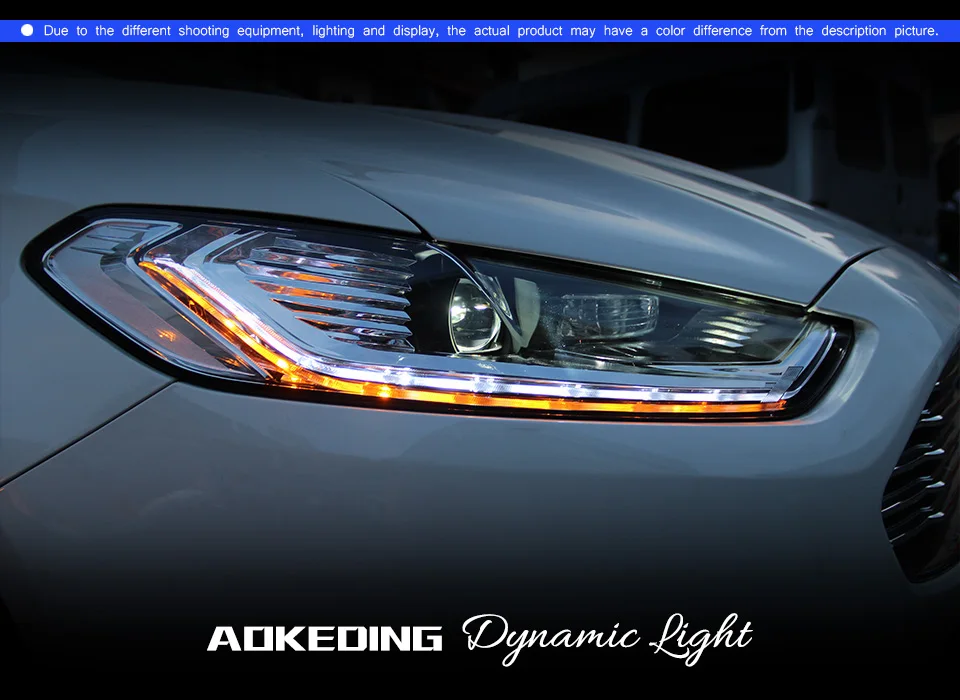 Фары для автомобиля Ford Mondeo Fusion 13-17 DRL дневные ходовые огни Светодиодный Биксеноновая лампа Противотуманные фары, аксессуары для автомобиля
