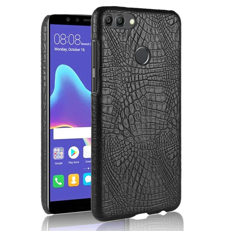 For Huawei Y9 2018 Case Plastic PU Leather Phone FLA-LX1 FLA-LX2 FLA-LX3 Y 9 Protective Cover | Мобильные телефоны и