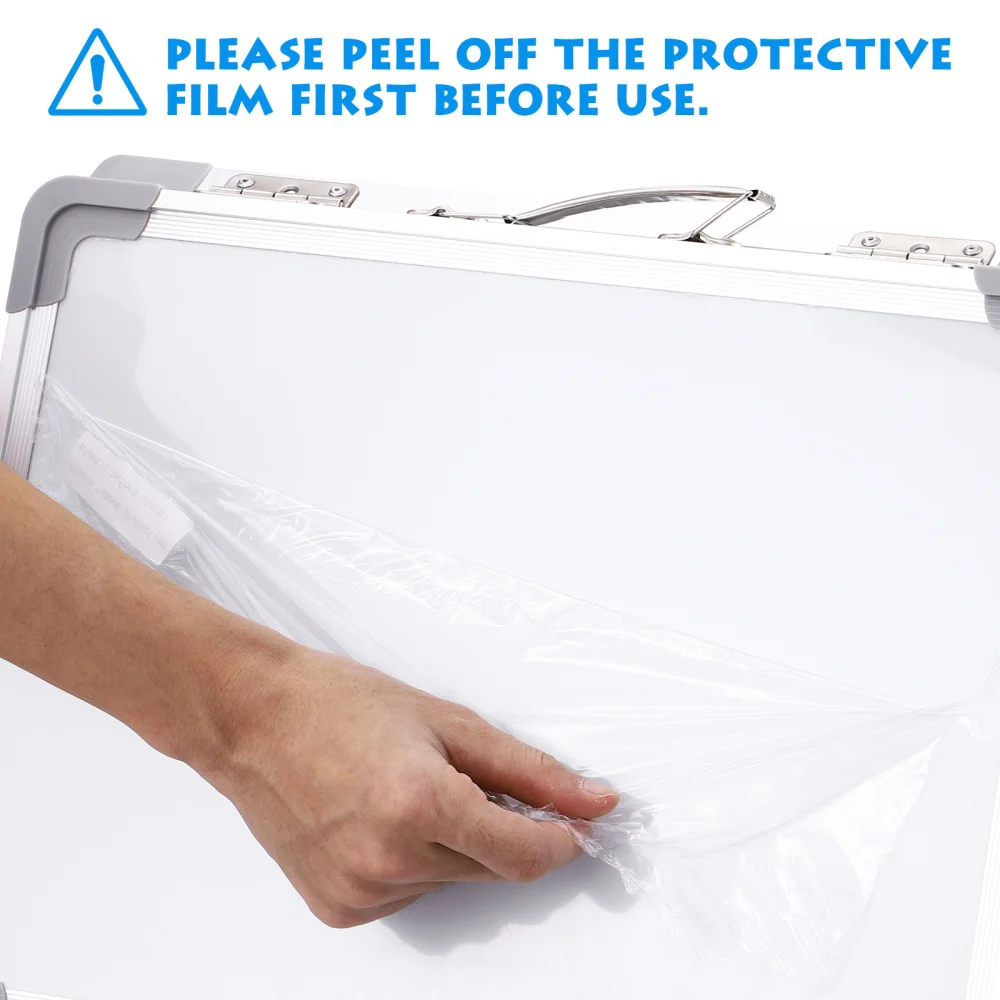 

STOBOK Dry Erase Board Double Sided Magnetic Whiteboard Portable Easy Carry Dry Erase Whiteboard with Markers & Magnets & Board