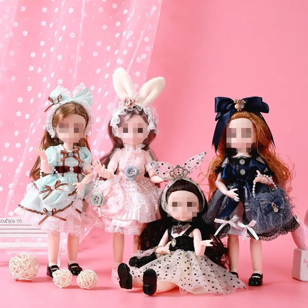 

BJD 30CM Doll 12 Styles Casual Fashion Princess Clothes Suit Accessories Nude Decoration Multicolor Hair Girl Gift Toy