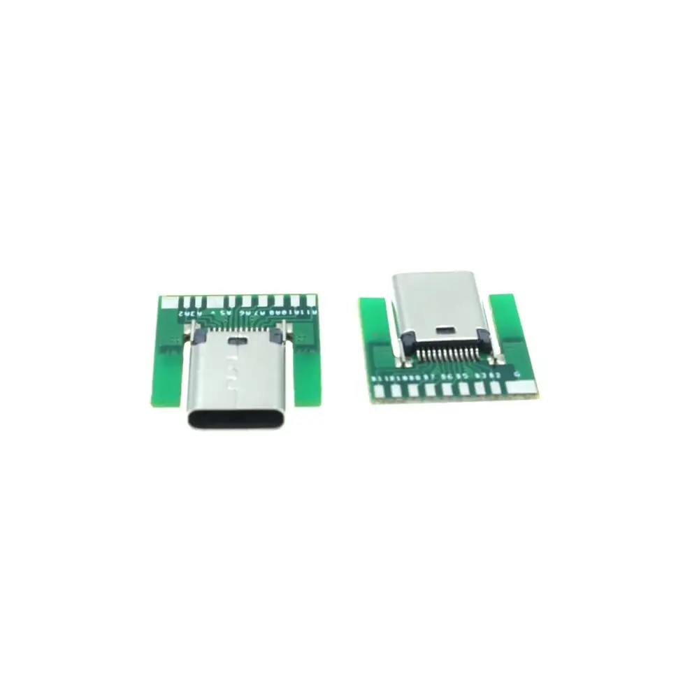 Гнездовой разъем USB 3 1 типа C штекер SMT с печатной платой сделай сам 24