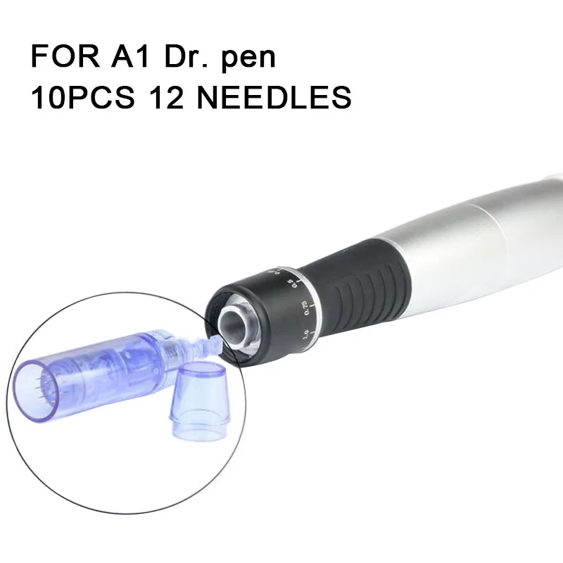 Pro A1 Electric Derma Pen Needles 10pcs Bayonet 12pin MYM Cartridge For Auto Microneedle Derma Pen 12 pin Dr-Pen Needle Tip