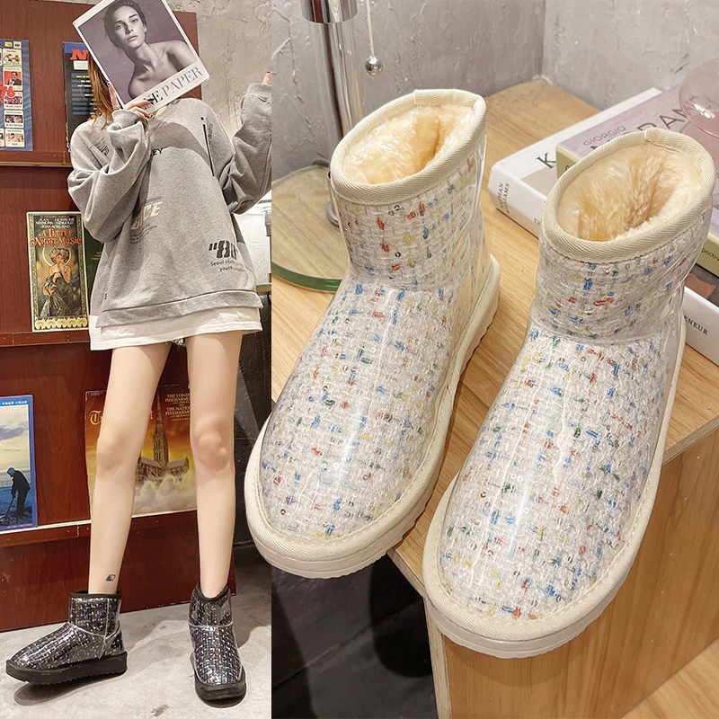

Women's boots 2021 fashion casual brand winter boots women's foot warm, non-slip, waterproof, snow boots, winter shoes, women