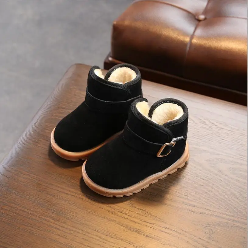 Детская обувь для малышей теплые зимние ботинки детей с плюшевой толстой