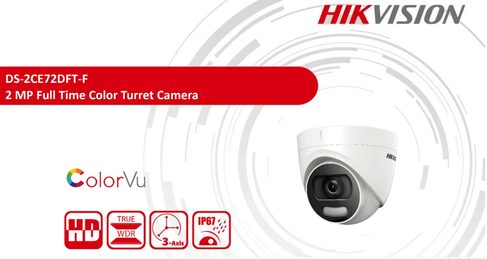 Hikvision оригинальная 2 Мп камера Full Time ColorVu Turret 4 в 1 видеовыход международная версия