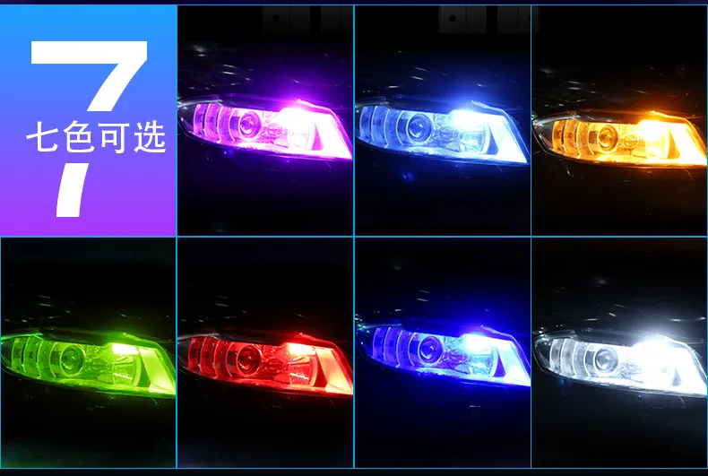 

10pcs License Plate Light W5W 194 T10 Glass Housing COB LED Bulb Car Accessories Wedge Dome Light 7 Colors Car Accessories