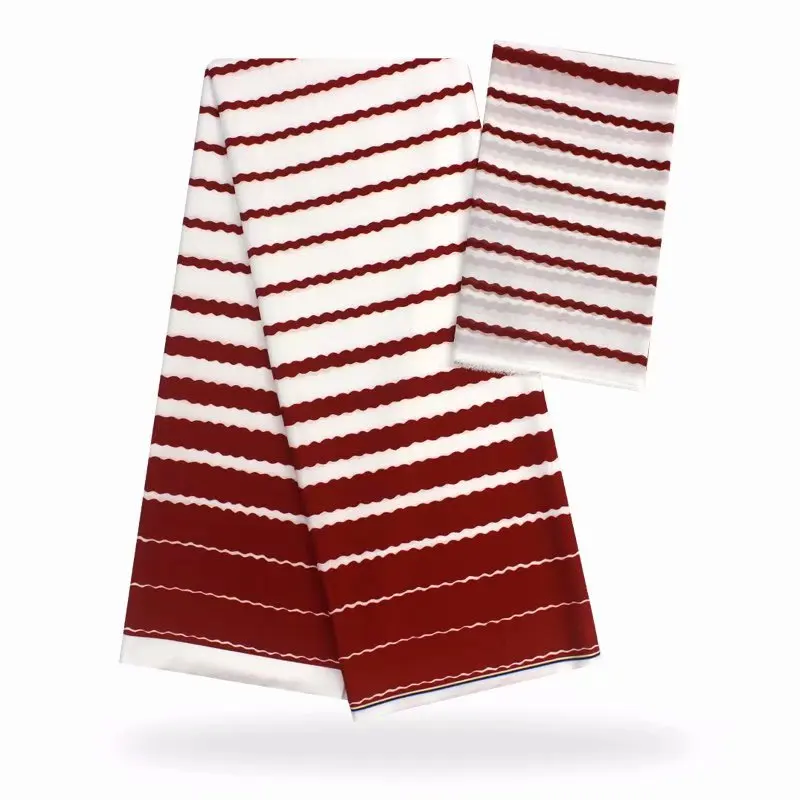 Имитация шелка Вощеная черно белая шелковая шифоновая ткань африканская Анкара