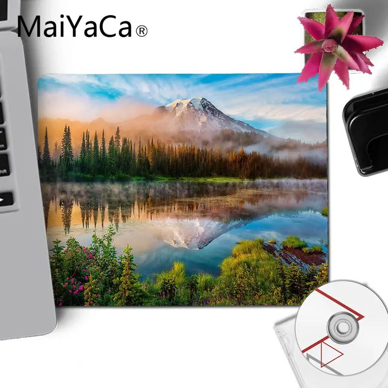 

MaiYaCa Hot Sales Big Promotion Nature Landscape Blue Forest Trees Mouse mat Game gaming Mouse pad Rug For PC Laptop Notebook