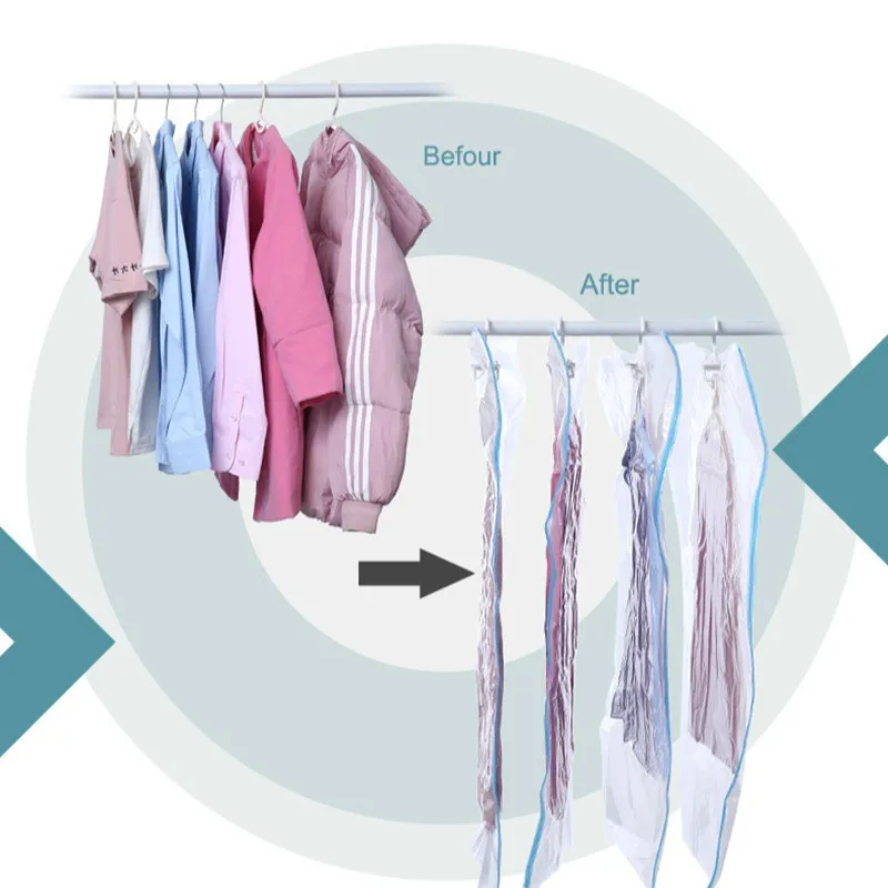 Clothes Vacuum Storage Bag Seal Compression Jacket Quilt High Capacity Saving Space Package Convenient Dustproof Bags | Дом и сад