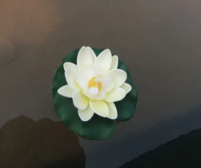 

Simulation lotus Artificial Floating Water Lily EVA Lotus Flower Pond Decor 10cm 7 colors Garden Pool Pond Fountain Decoration 6