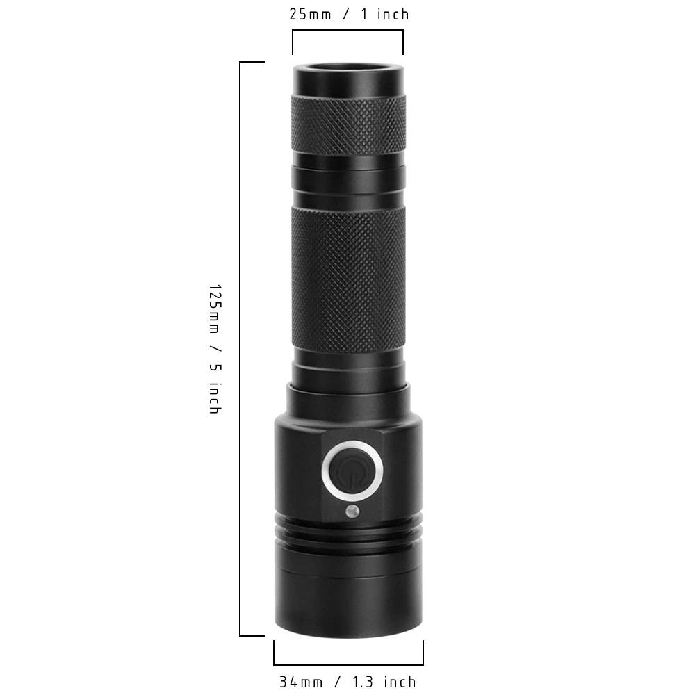 BORUiT YC21 светодиодный фонарик высокой мощности T6 1000lm факел 4-Mde Велосипедный свет мощность ful 18650 фонарь перезаряжаемый фонарь для охоты