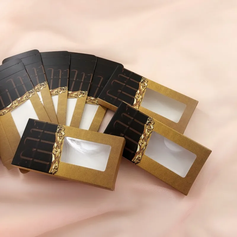 20 шт./лот упаковка пустых ресниц Мягкая бумажная коробка для шоколада леденец на