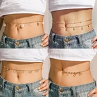 HuaTang подвески; Узор бабочки и любовь сердце подвеска с цепочкой, для женщин, с украшением в виде кристаллов звезда Лунная ракушка пояс пляжные штаны аксессуары