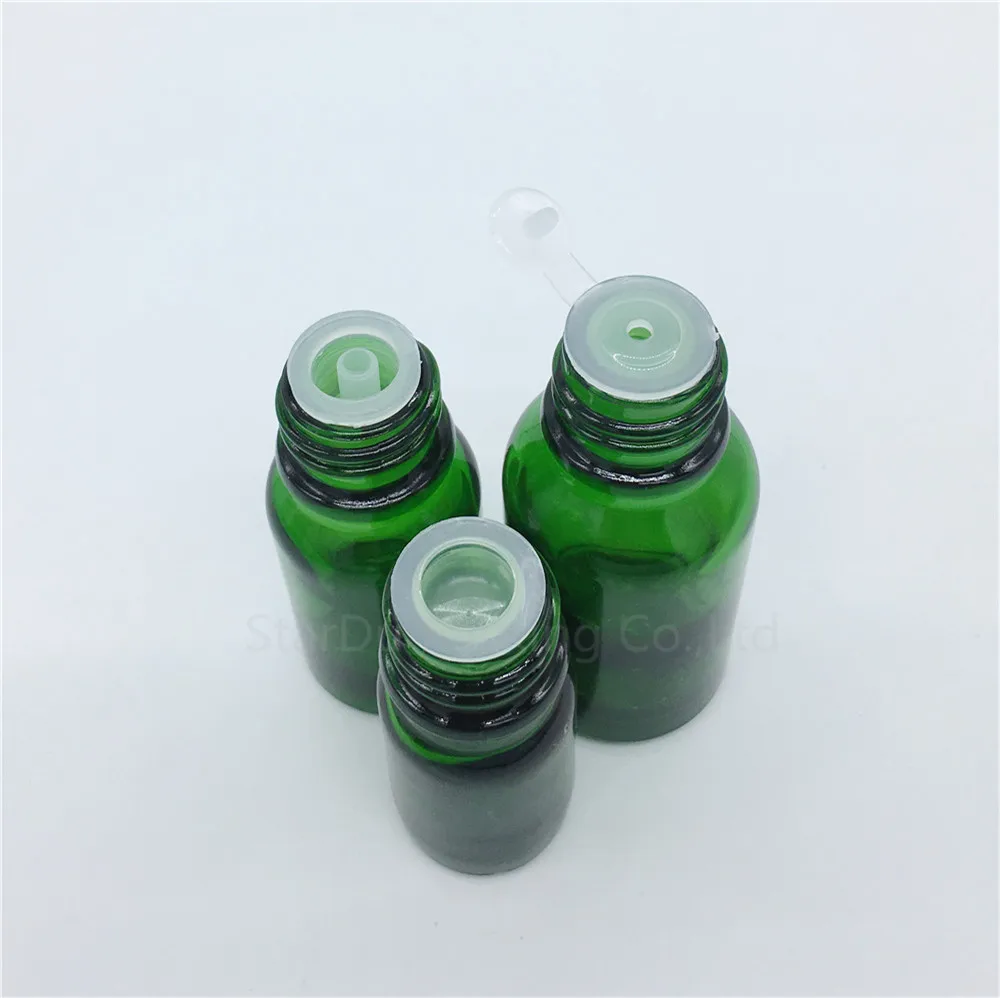 

5ml/10ml/15ml/20ml/30ML/50ml/100ml Green Glass Bottle for Essential Oil with Aluminum cover Perfume bottles