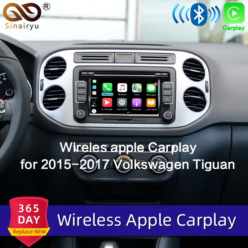 Sinairyu беспроводное зеркало Apple Carplay для Volkswagen Tiguan 2015 2019 обновленная Android