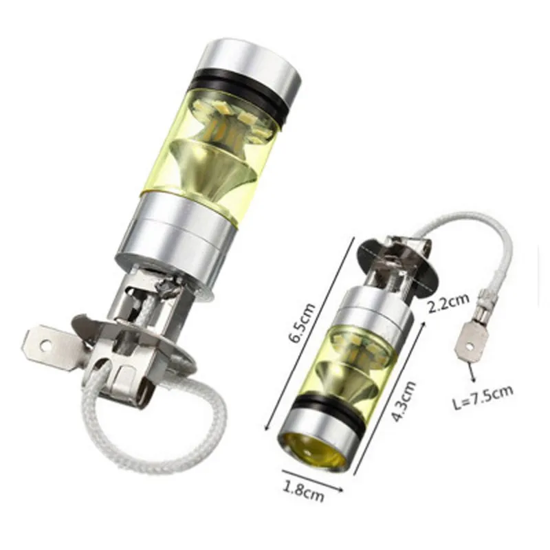 Противотуманные фары светодиодный свет H3 сменный фонарь 2 шт. 360 ° автомобиль