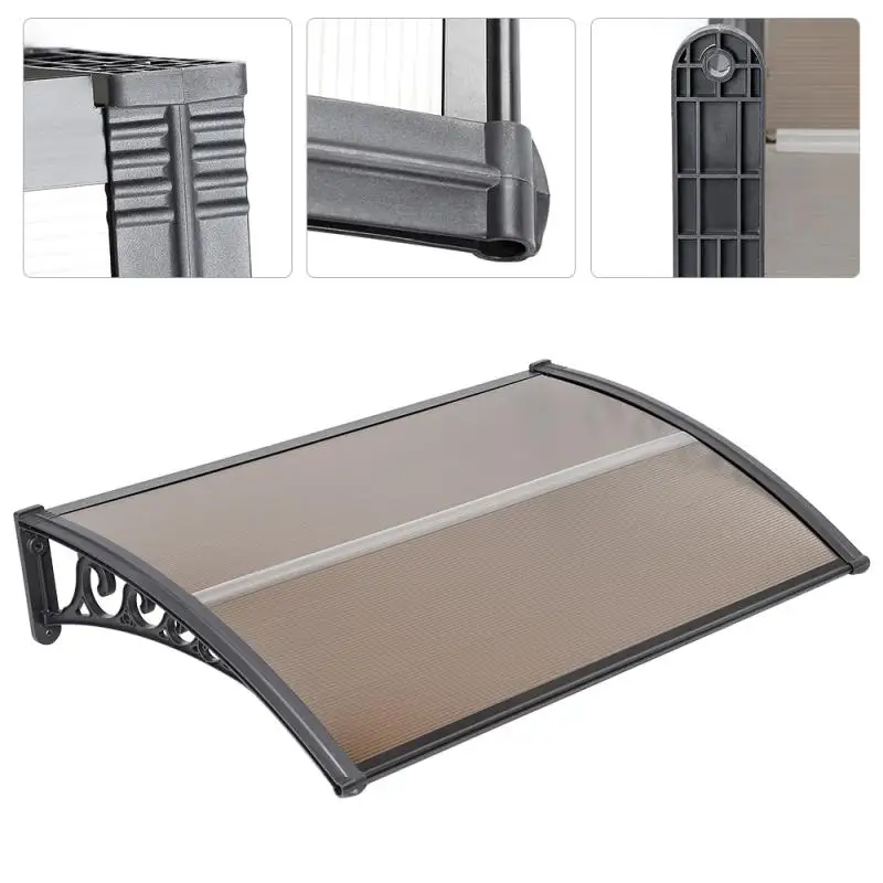 

Multi-size Front Back Door Window Awning Patio Cover Outdoor Door Canopy Anti UV Awning Canopy Door Window Awning Gazebos HWC