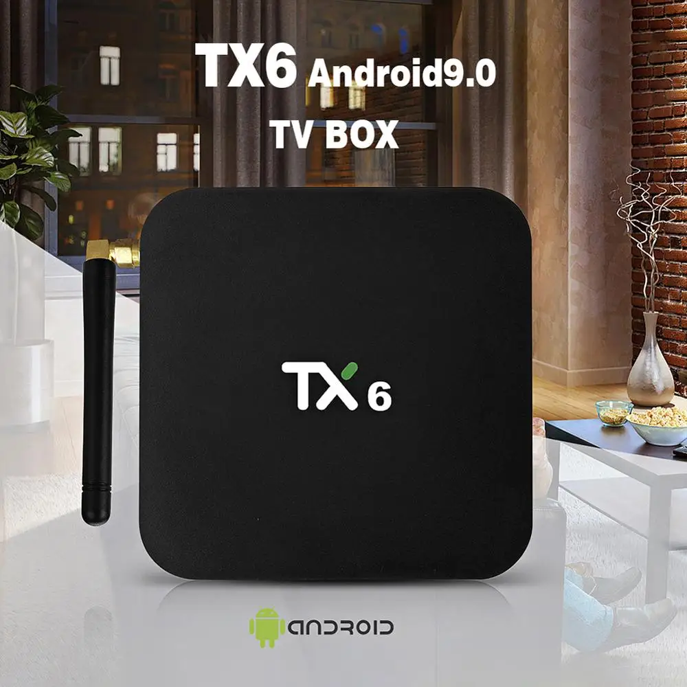 ТВ-приставка Pendoo TX6 Android 9 0 4 Гб DDR3 32 ГБ EMMC двойной Wi-Fi 2 4G + 5G Bluetooth четырехъядерный 3D 4K