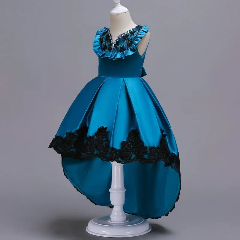 Детские платья макси принцессы детский модный костюм платье одежда вечернее для