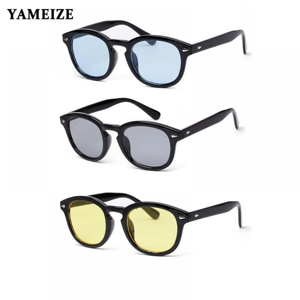 

YAMEIZE Round Frame Sunglasses Fashion Men Women Classic Vintage Eyeglasses Brand Designer Sun Glasses Plastic Eyewear Goggles