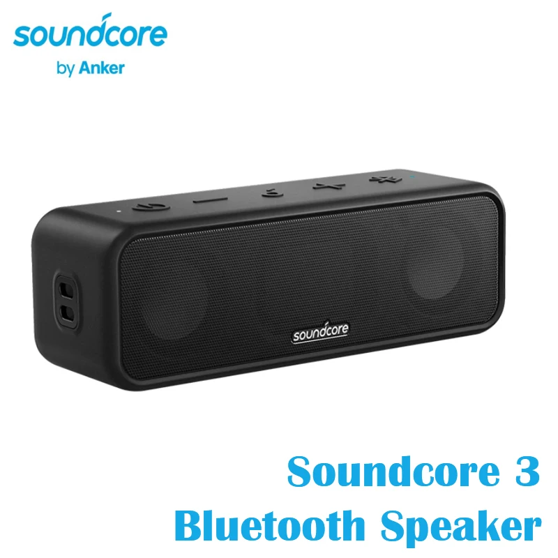 

Soundcore 3 Bluetooth Speaker Stereo Sound Pure Titanium Diaphragm Drivers PartyCast Technology BassUp 24H Playtime Soundbar