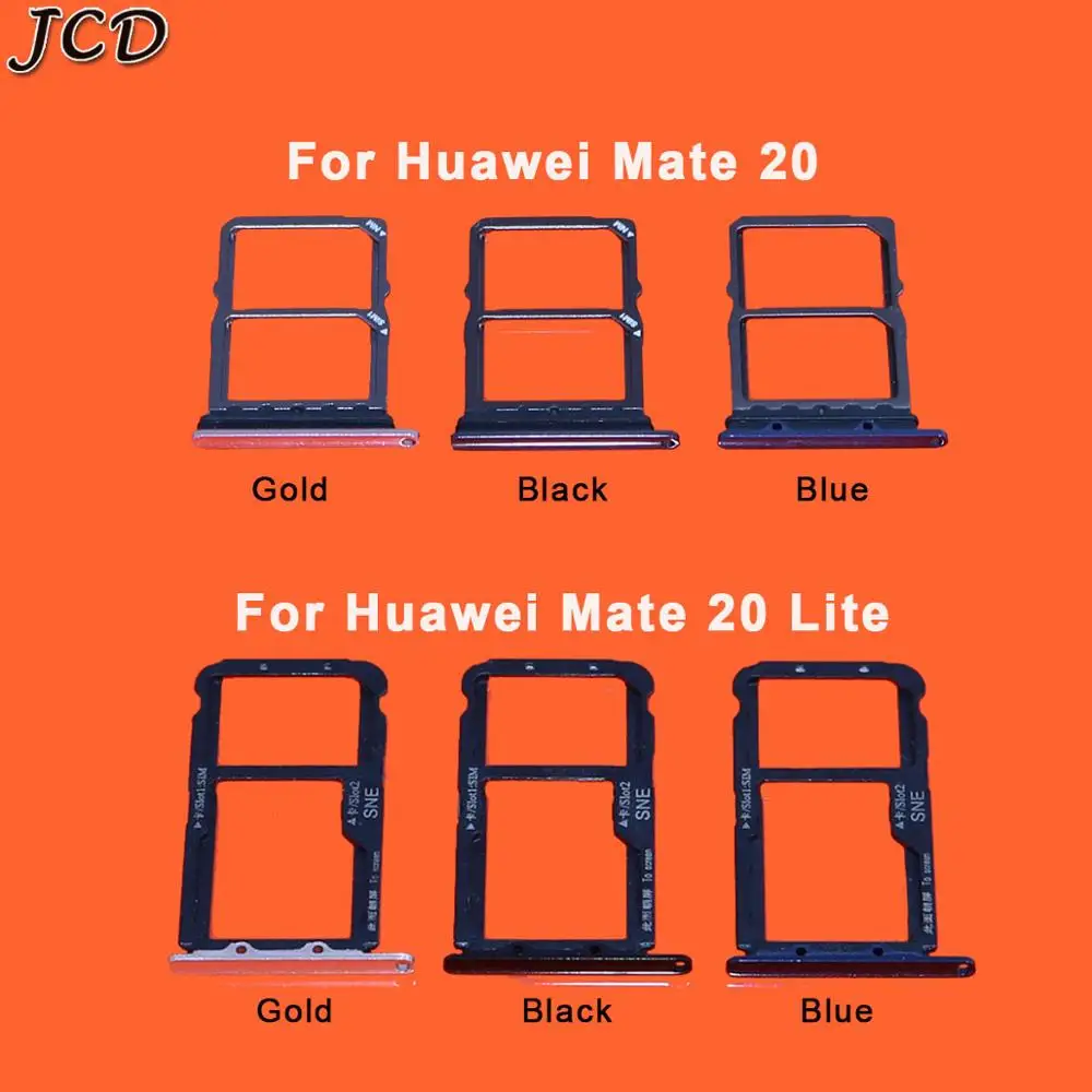 JCD для huawei mate20 mate 20 lite Maimang 7 Micro Sim держатель слота лоток сменные адаптеры золотой