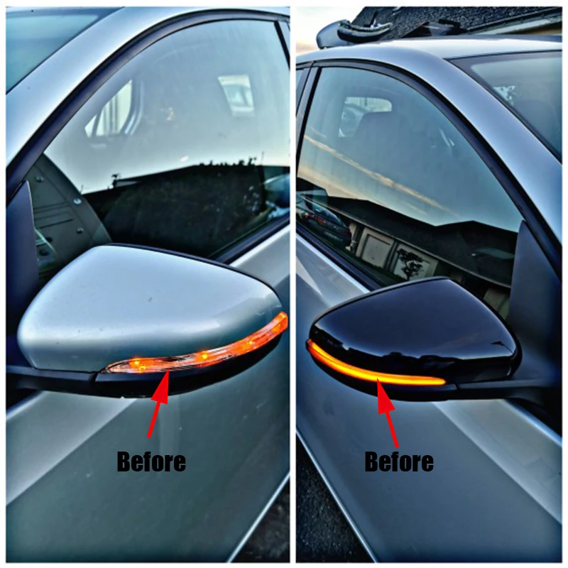 

2pcs dynamic blinking LED Side Mirror turn signal for Volkswagen VW GOLF 6 VI MK6 GTI R20 Touran Passat car signal