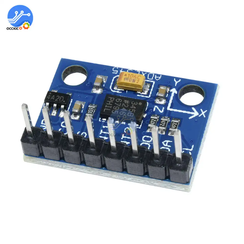 ADXL345 3 осевой цифровой модуль ускорения гравитационного наклона трехосевой