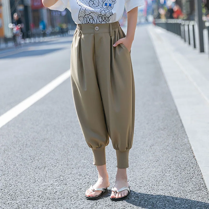 

Girls' pants summer wear 2021 new girls' casual pants loose foreign style Harem trouser 7-123