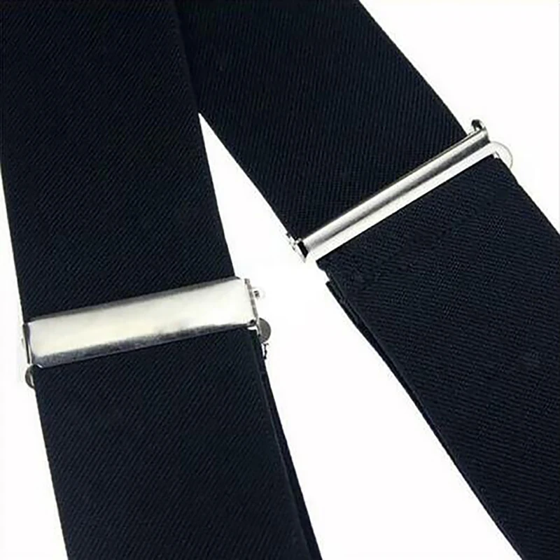 

Plus Size 35mm Wide Men Suspenders High Elastic Adjustable 4 Strong Clips Suspender Heavy Duty X Back Trousers Braces