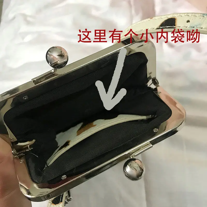 

Cute Cow Pattern Women's Small Crossbody Bags Fashion Design PU Leather Ladies Mini Handbags Retro Female Evening Clutch Purse