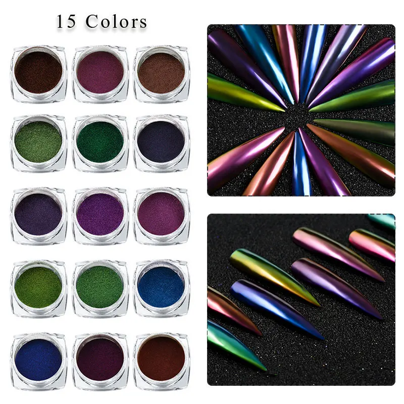 Четыре лилии Голографический лазерный Блеск порошок пигмент для ногтей сияющее