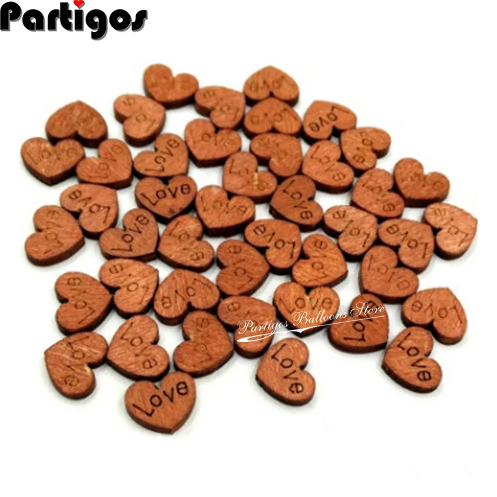 

100pcs Handmade Wooden Love Hearts DIY Craft Wedding Holiday Decorations Scrapbooking Wood Crafts DIY Birthday Party Supplies