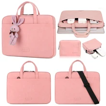 Waterproof shoulder Bag For Women 2020 Matte PU Handbag 13.3 15 15.6 16 14 11 12 Laptop Bag Case For Macbook Huawei Mi HP Lenovo