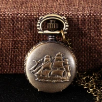 8900copper color sailboat white large pocket watch