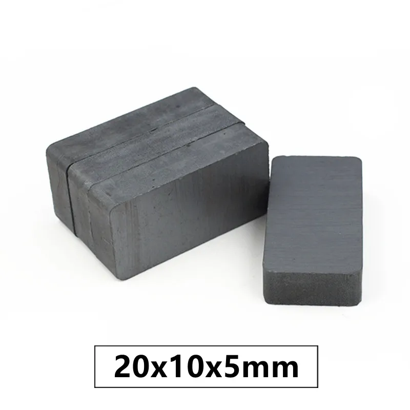 50/100pcs/lot Y30 Ceramic magnet Square Ferrite Magnet 20*10*5 mm Permanent magnet 20mm x 10mm x 5mm magnet 20x10x5m