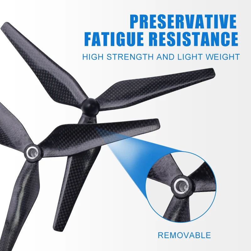 1 пара трехшаровых пропеллеров 9 4 дюйма шаг 50 из углеродного волокна для больших